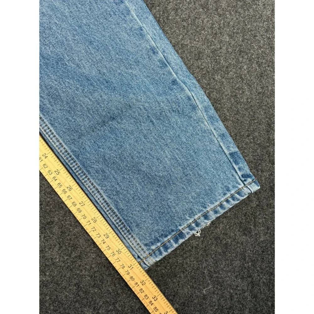 Levis 505 Regular Fit Straight Leg Light Wash Denim Jeans Mens 33x32 00505-4891